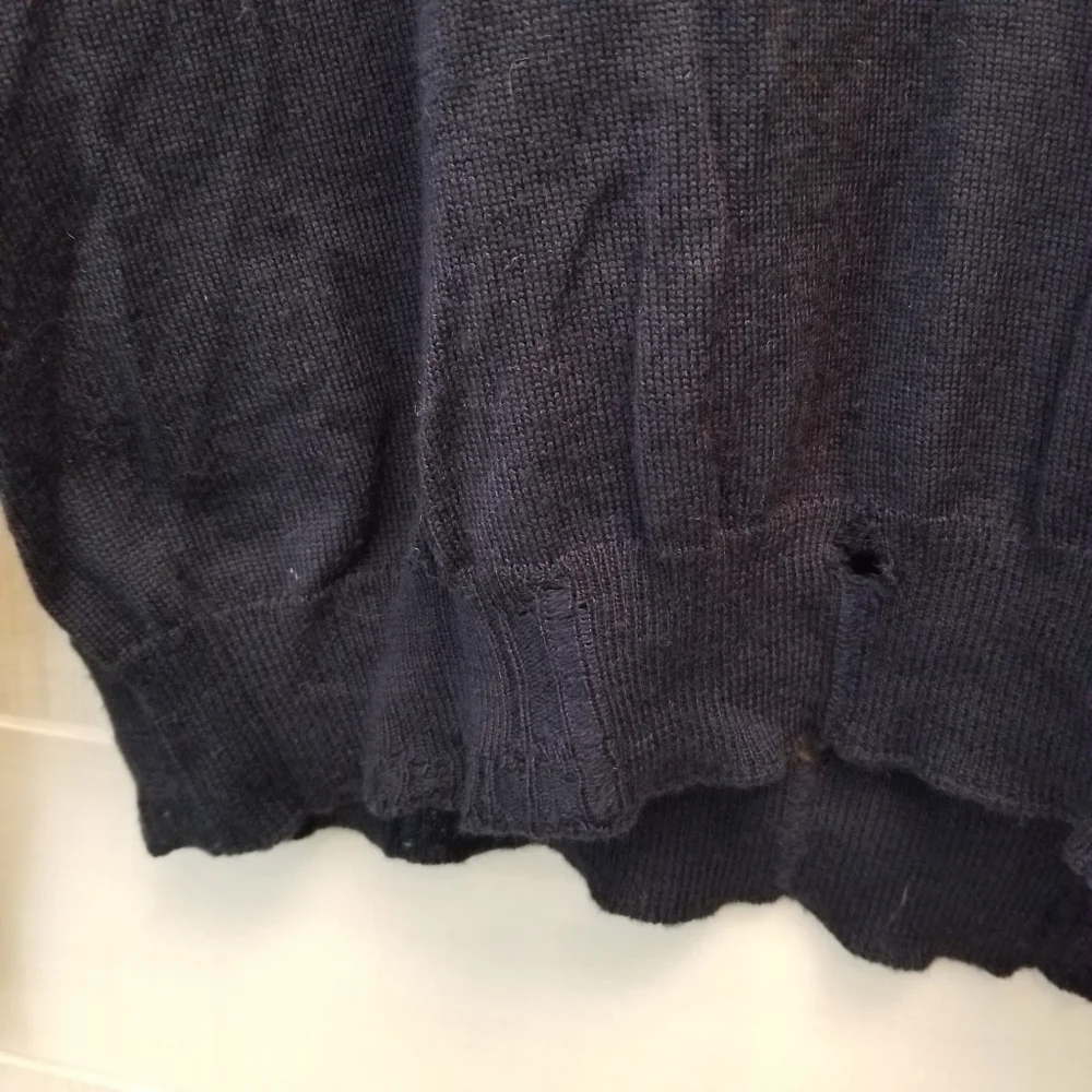 {L} Golden Goose Navy Wool Tomio Turtleneck
